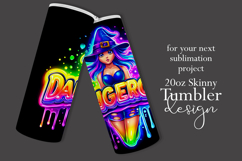 Halloween Tumbler Wrap, Dangerous Halloween Witch Wrap, t145 Product Image 2