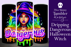 Halloween Tumbler Wrap, Dangerous Halloween Witch Wrap, t146 Product Image 1