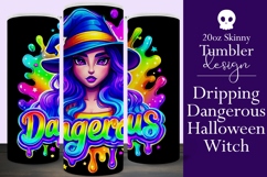 Halloween Tumbler Wrap, Dangerous Halloween Witch Wrap, t147 Product Image 1