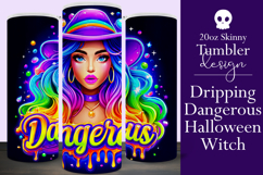 Halloween Tumbler Wrap, Dangerous Halloween Witch Wrap, t148 Product Image 1