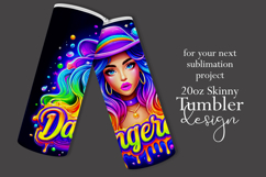 Halloween Tumbler Wrap, Dangerous Halloween Witch Wrap, t148 Product Image 2