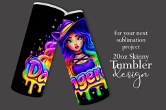 Halloween Tumbler Wrap, Dangerous Halloween Witch Wrap, t149 Product Image 2