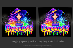 Halloween Tumbler Wrap, Dangerous Halloween Witch Wrap, t149 Product Image 3