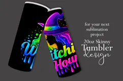 Halloween Tumbler Wrap, Colorful Witch Tumbler Wrap, t15 Product Image 2
