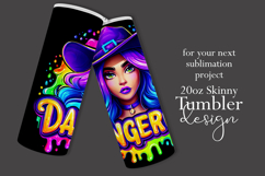 Halloween Tumbler Wrap, Dangerous Halloween Witch Wrap, t150 Product Image 2