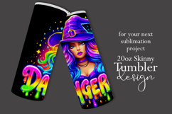 Halloween Tumbler Wrap, Dangerous Halloween Witch Wrap, t151 Product Image 2