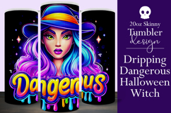 Halloween Tumbler Wrap, Dangerous Halloween Witch Wrap, t153 Product Image 1