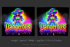 Halloween Tumbler Wrap, Dangerous Halloween Witch Wrap, t155 Product Image 3