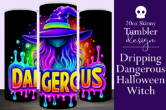 Halloween Tumbler Wrap, Dangerous Halloween Witch Wrap, t156 Product Image 1