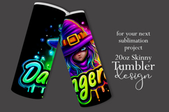 Halloween Tumbler Wrap, Dangerous Halloween Witch Wrap, t159 Product Image 2