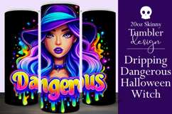 Halloween Tumbler Wrap, Dangerous Halloween Witch Wrap, t160 Product Image 1