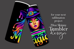 Halloween Tumbler Wrap, Magical Halloween Witch Wrap, t166 Product Image 2