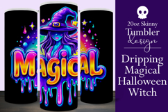 Halloween Tumbler Wrap, Magical Halloween Witch Wrap, t167 Product Image 1