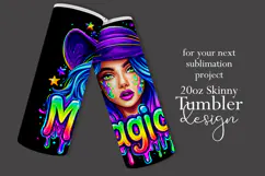 Halloween Tumbler Wrap, Magical Halloween Witch Wrap, t175 Product Image 2
