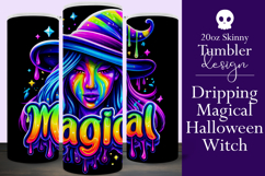 Halloween Tumbler Wrap, Magical Halloween Witch Wrap, t176 Product Image 1
