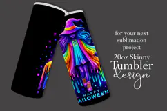 Halloween Tumbler Wrap, Colorful Witch Tumbler Wrap, t18 Product Image 2
