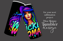 Halloween Tumbler Wrap, Wicked Woman Witch Tumbler, t182 Product Image 2