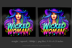 Halloween Tumbler Wrap, Wicked Woman Witch Tumbler, t182 Product Image 3