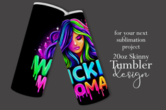 Halloween Tumbler Wrap, Wicked Woman Witch Tumbler, t183 Product Image 2