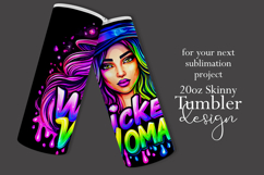 Halloween Tumbler Wrap, Wicked Woman Witch Tumbler, t185 Product Image 2