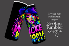Halloween Tumbler Wrap, Wicked Woman Witch Tumbler, t188 Product Image 2