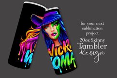 Halloween Tumbler Wrap, Wicked Woman Witch Tumbler, t189 Product Image 2