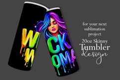 Halloween Tumbler Wrap, Wicked Woman Witch Tumbler, t192 Product Image 2