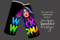 Halloween Tumbler Wrap, Wicked Woman Witch Tumbler, t196 Product Image 2