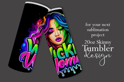 Halloween Tumbler Wrap, Wicked Woman Witch Tumbler, t197 Product Image 2