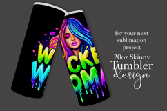 Halloween Tumbler Wrap, Wicked Woman Witch Tumbler, t198 Product Image 2