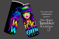 Halloween Tumbler Wrap, Wicked Woman Witch Tumbler, t199 Product Image 2
