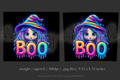 Halloween Tumbler Wrap, Colorful Witch Boo Tumbler Wrap, t2 Product Image 3