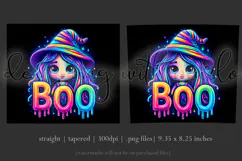 Halloween Tumbler Wrap, Colorful Witch Boo Tumbler Wrap, t2 Product Image 3