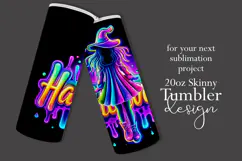 Halloween Tumbler Wrap, Colorful Witch Tumbler Wrap, t20 Product Image 2
