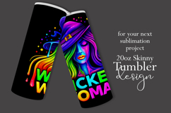 Halloween Tumbler Wrap, Wicked Woman Witch Tumbler, t200 Product Image 2