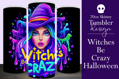 Halloween Tumbler Wrap, Witches Be Crazy Tumbler Wrap, t22 Product Image 1