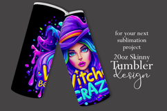 Halloween Tumbler Wrap, Witches Be Crazy Tumbler Wrap, t22 Product Image 2