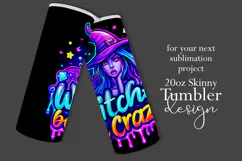 Halloween Tumbler Wrap, Witches Be Crazy Tumbler Wrap, t23 Product Image 2