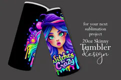 Halloween Tumbler Wrap, Witches Be Crazy Tumbler Wrap, t28 Product Image 2