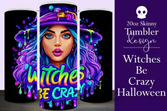 Halloween Tumbler Wrap, Witches Be Crazy Tumbler Wrap, t29 Product Image 1