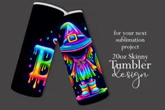 Halloween Tumbler Wrap, Colorful Witch Boo Tumbler Wrap, t3 Product Image 2