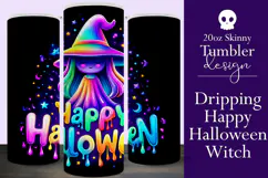 Halloween Tumbler Wrap, Halloween Witch Tumbler Wrap, t30 Product Image 1