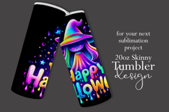 Halloween Tumbler Wrap, Halloween Witch Tumbler Wrap, t30 Product Image 2