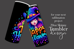 Halloween Tumbler Wrap, Halloween Witch Tumbler Wrap, t31 Product Image 2