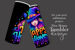 Halloween Tumbler Wrap, Halloween Witch Tumbler Wrap, t31 Product Image 2