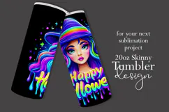 Halloween Tumbler Wrap, Halloween Witch Tumbler Wrap, t32 Product Image 2