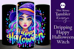 Halloween Tumbler Wrap, Halloween Witch Tumbler Wrap, t33 Product Image 1