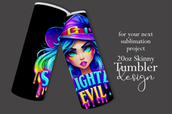Halloween Tumbler Wrap, Slightly Evil Witch Tumbler, t39 Product Image 2