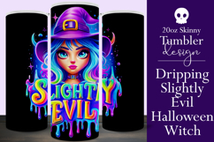 Halloween Tumbler Wrap, Slightly Evil Witch Tumbler, t42 Product Image 1
