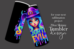 Halloween Tumbler Wrap, Slightly Evil Witch Tumbler, t42 Product Image 2